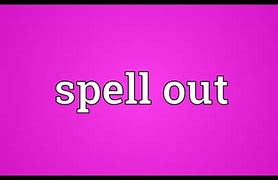 Spellout Adalah